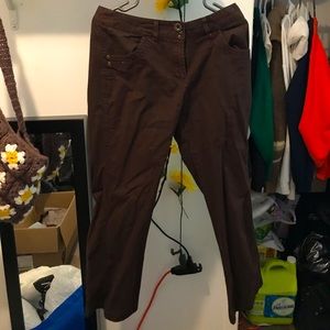low rise brown jeans
